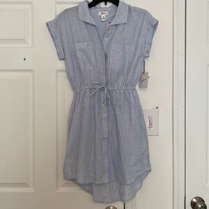 Casual Button-up Cotton Dress